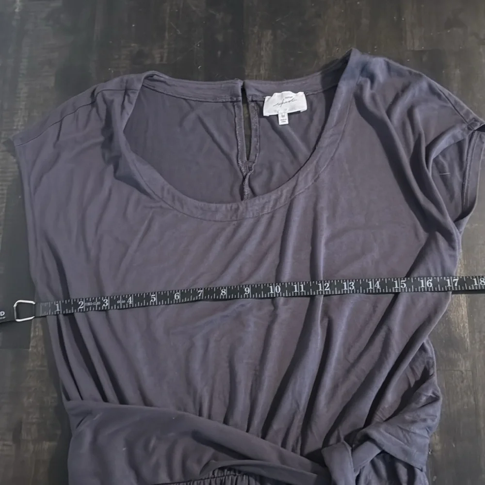 Soma Weekend Slate Gray Tie Waist Lounge Jumpsuit Size Medium